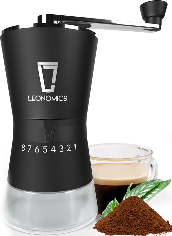 5. Leonomics Premium Koffiemolen Handmatig mat zwart