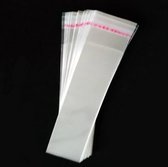 Cellofaan zakjes ● 7x30 cm ● met plakstrip "Multiplaza" transparant ● 25 stuks ● verpakkingmateriaal - kado - verkoopverpakking - sieraden - traktatie - verjaardag - feest