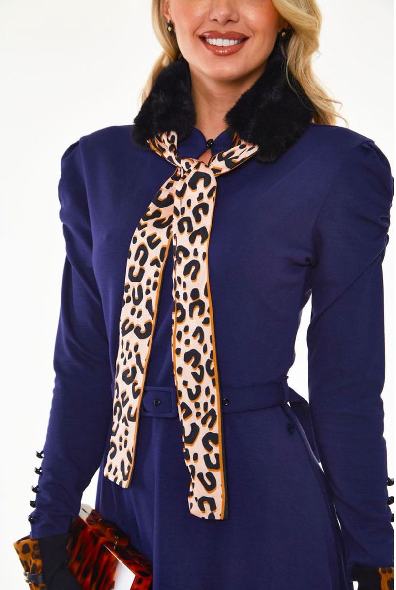 Voodoo Vixen - Annie Faux Fur Kraag - Zwart
