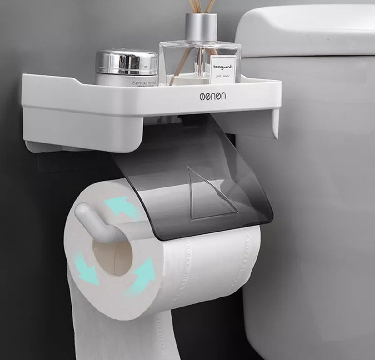 Nezr® Toiletrolhouder WC rolhouder Toiletrolhouder zonder boren Toiletrolhouders...