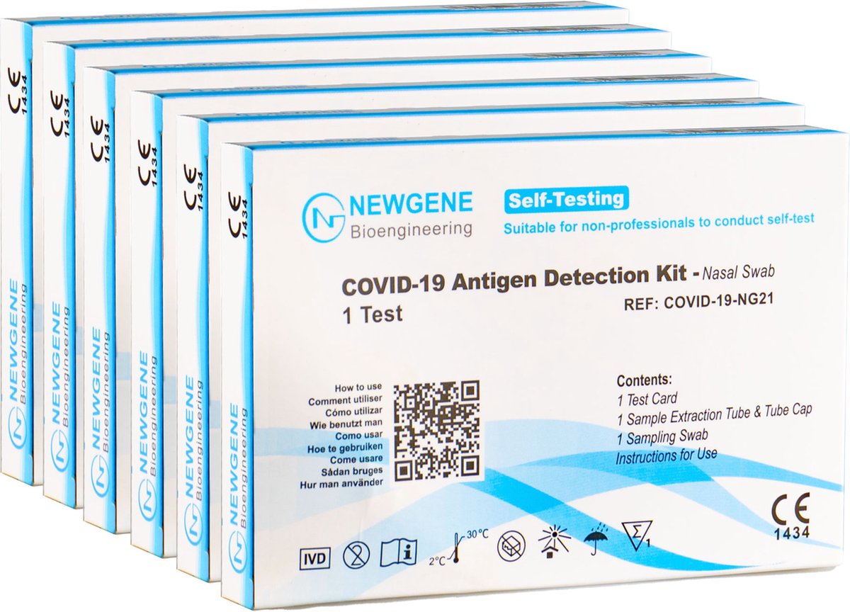 Newgene Covid19 Antigen Detection Kit 6 Tests Nasal Swap bol