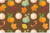 Muismat - Mousepad - Herfst - Pompoenen - Patronen - 27x18 cm - Muismatten