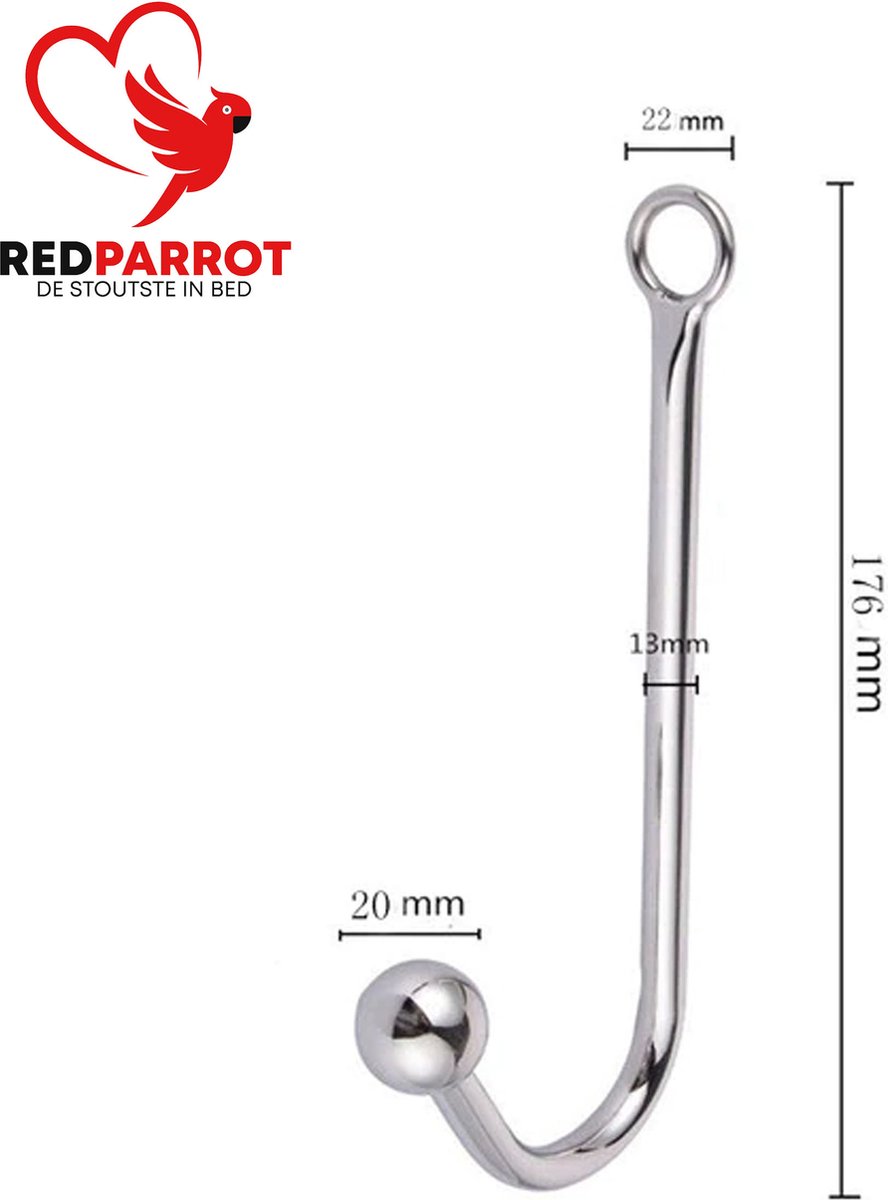 Goedkoopste Anale haak 1 bal SMALL | Butt plug | Anale kralen | SM | BDSM | Anaal plug | Luxe RVS materiaal | Anaal haak