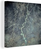 River in the mist toile 2cm 90x90 cm - Tirage photo sur toile (Décoration murale salon / chambre)