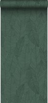 ESTAhome behang getekende bladeren donkergroen - 139449 - 0,53 x 10,05 m