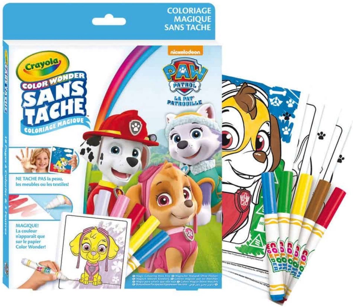 Crayola Paw Patrol - Color Wonder 18 kleurplaten met 5 stiften