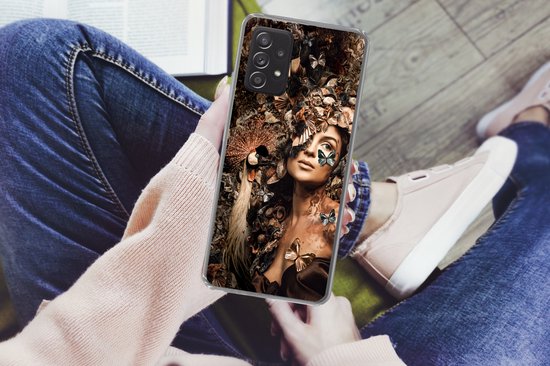 Coque Samsung Galaxy A33 5G - Luxe - Femme - Animaux - Papillons - Vogels - Coque de téléphone en Siliconen