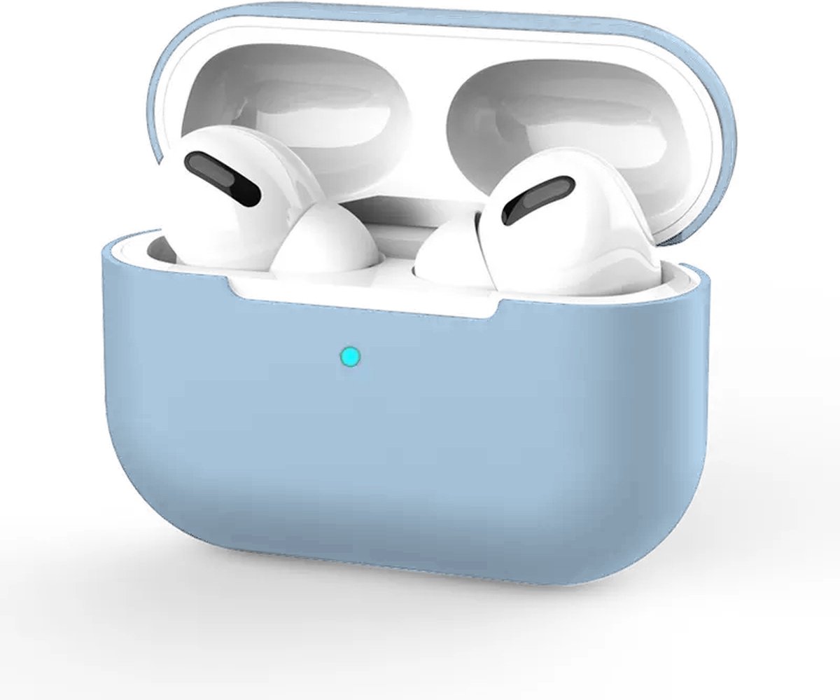Hoesje in het Baby Blauw geschikt voor Apple AirPods Pro - TCH - Siliconen - Case - Cover - Soft case - Onepiece