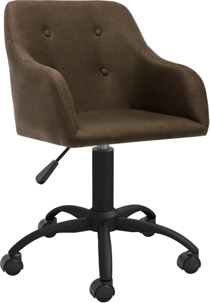 Prolenta Premium - Kantoorstoel draaibaar stof donkerbruin