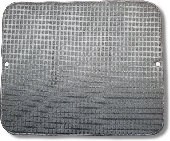 Tapis à vaisselle - Microfibre - 40x48 cm - Grijs - Absorbant d'eau - Tapis  de séchage | bol.com