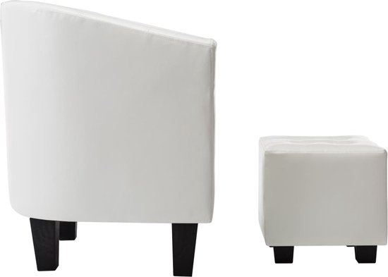 VidaXL Kuipstoel Met Voetenbankje Stof Bruin, Relaxstoel, Leesstoel, Woonkamer Stoel, Lounge Fauteuil