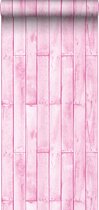 Sanders & Sanders behangpapier houtlook licht roze - 935243 - 53 cm x 10,05 m