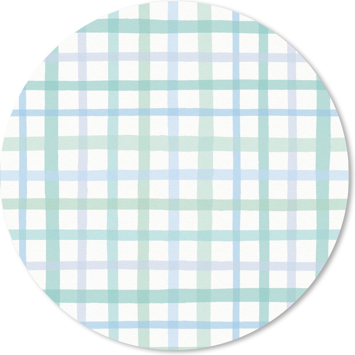 Muismat rond 20x20 cm - Mousepad Pastel - Patronen - Blauw - Ronde muismatten