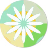 Muismat rond 20x20 cm - Mousepad Bloemen - Zomer - Patronen - Ronde muismatten