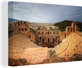 Canvas Schilderij Athene - Griekenland - Amfitheater - 30x20 cm - Wanddecoratie