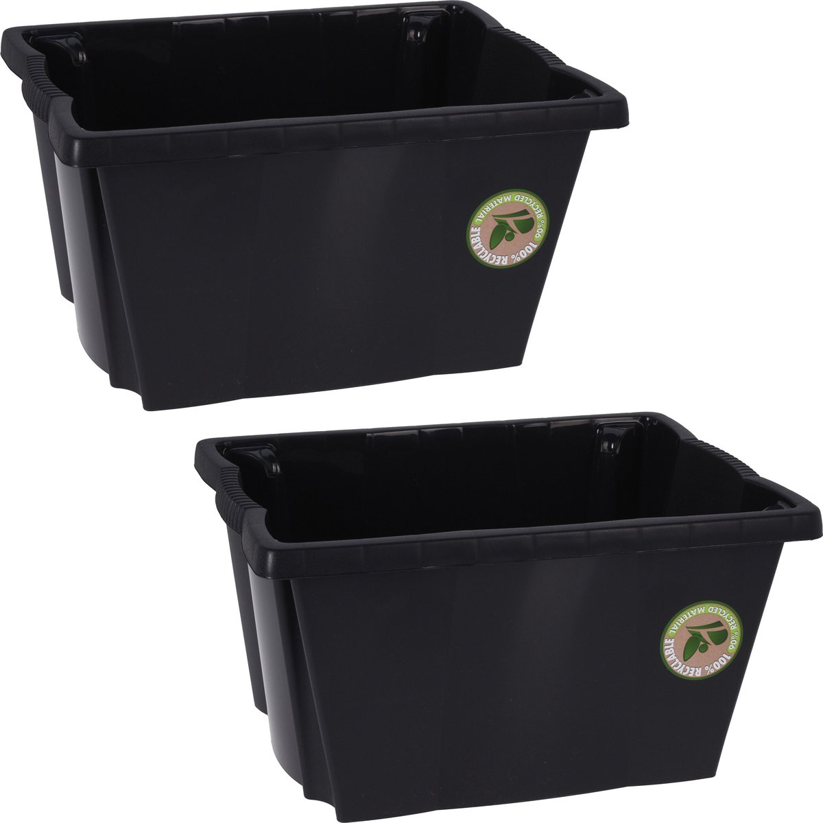 Storage Solutions Opberg boxen/dozen - 4x stuks - kunststof - 20 liter - 42 x 33 x 23 cm