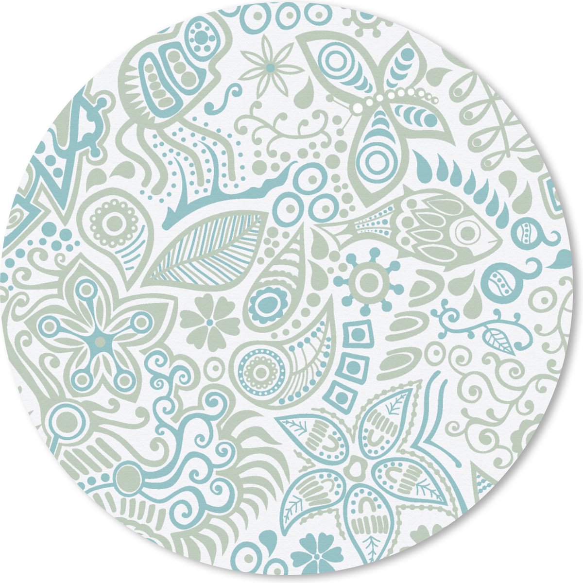 Muismat rond 40x40 cm - Mousepad Vlinders - Patronen - Abstract - Ronde muismatten