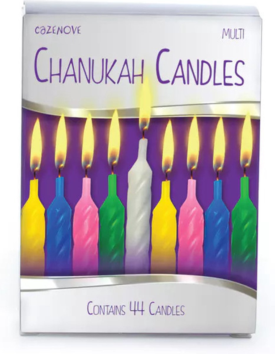Candles Chanukah Assorted Colours 10cm