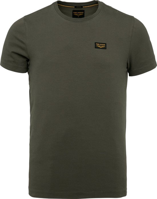 PME Legend - T-Shirt Logo Donker Groen - Heren - Maat S - Modern-fit