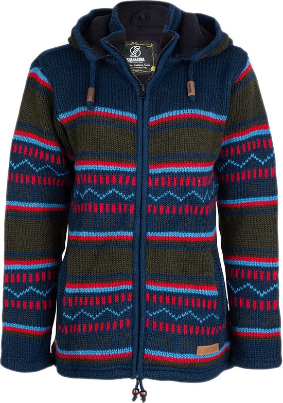 Shakaloha Gebreid Wollen Vest Chamonix ZH met Teddy Fleece Voering en Afneembare Capuchon - Man