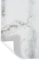 Muurstickers - Sticker Folie - Beton - Grijs - Wit - 80x120 cm - Plakfolie - Muurstickers Kinderkamer - Zelfklevend Behang - Zelfklevend behangpapier - Stickerfolie
