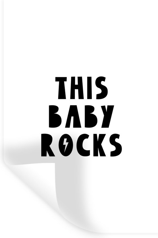 Happy Baby Rocks Muurstickers - Sticker Folie - Quotes - This baby rocks - Baby ...