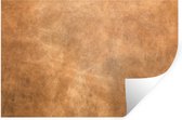 Sticker Muursticker Structure ou fond en Cuir - Structure en cuir marron clair - 60x40 cm - Film adhésif autocollant - Sticker mural repositionnable