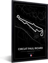Fotolijst incl. Poster - Racebaan - F1 - Circuit - Frankrijk - Circuit Paul Ricard - Zwart - 60x90 cm - Posterlijst