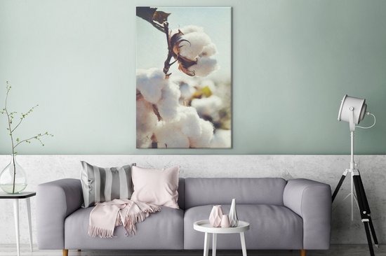 Toile Peinture Plantes - Bloem - Branche - Nature - 90x140 cm - Décoration murale