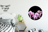 WallCircle - Wandcirkel - Muurcirkel - Orchidee - Bloemen - Roze - Flora - Aluminium - Dibond - ⌀ 60 cm - Binnen en Buiten