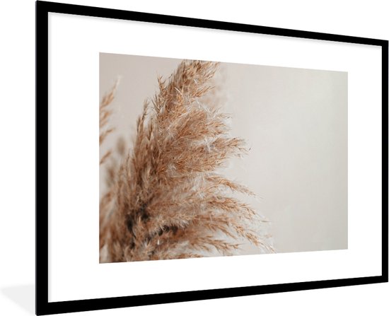 Cadre photo avec affiche - Herbe - Plantes - Nature - Herbe de la pampa - 120x80 cm - Cadre pour affiche - Décorations de Noël de Noël pour l'intérieur - Noël