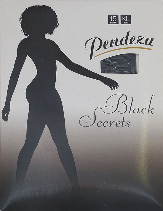 Pendeza black secrets 15 den panty maat S zwart