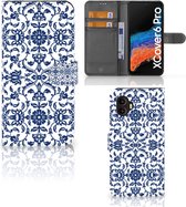 Telefoon Hoesje Geschikt voor Samsung Galaxy Xcover 6 Pro Book Case Flower Blue