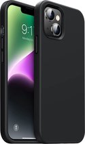 iPhone 14 Plus Hoesje Zwart - iPhone 14 Plus Siliconen Hoesje Case Cover Zwart