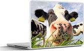 Laptop sticker - 15.6 inch - Koe - Boerderij - Gras - Dieren - 36x27,5cm - Laptopstickers - Laptop skin - Cover