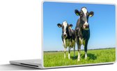 Laptop sticker - 12.3 inch - Koeien - Weiland - Gras - Dieren - Boerderij - 30x22cm - Laptopstickers - Laptop skin - Cover