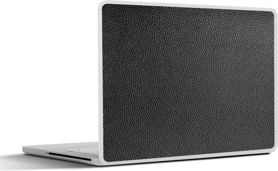 Laptop sticker - 14 inch - Leer - Lederlook - Zwart - Licht - 32x5x23x5cm - Laptopstickers - Laptop skin - Cover