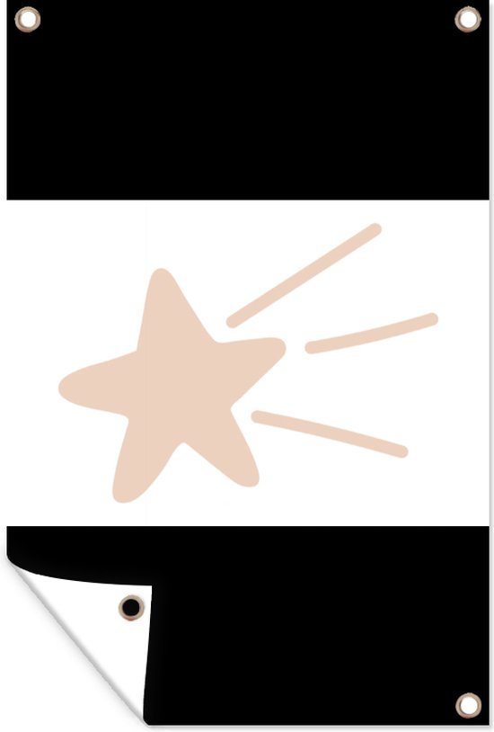 Décoration de jardin Etoile filante Pastel Enfants Rose 40x60