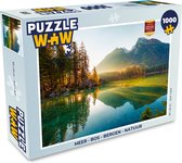Puzzle Lac - Forêt - Montagnes - Nature - Soleil - Paysage - Puzzle - Puzzle 1000 pièces adultes - Sinterklaas cadeaux - Sinterklaas pour les grands enfants