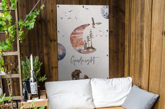 Affiche jardin - Toile jardin - Posters de jardin extérieur - Citations - Bonne nuit - Dictons - Enfants - Garçons - Filles - Enfant - 80x120 cm - Jardin