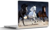 Laptop sticker - 11.6 inch - Paarden - Dieren - Zand - 30x21cm - Laptopstickers - Laptop skin - Cover