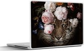 Sticker pour ordinateur portable - 10,1 pouces - Fleurs - Jan Davidsz de Heem - Tigre - Peinture - Nature morte - Maîtres anciens