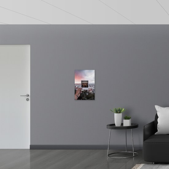 WallClassics - Muursticker - Photo Polaroid de la Ville - 40x60 cm Photo sur Muursticker