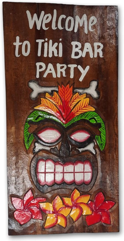 Houten Wandbord Welcome To Tiki Bar Party 50 X 25 Cm Mancave Barbord Kroeg Bol 4038