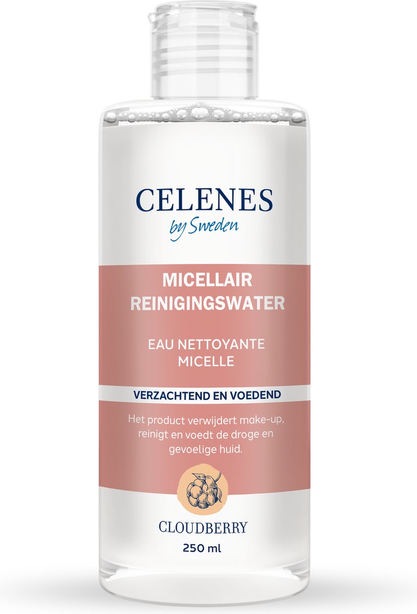 CELENES by Sweden - Cloudberry Micellair Reinigingswater - Alcoholvrij, Parfumvrij en vrij van parabenen - 250ml