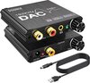 Sounix Digitaal naar analoog audio converter - 192KHz - Digital SPDIF/Optical/Toslink/Coaxial to Analog Stereo L/R RCA and 3.5mm Jack Converter-USB00117