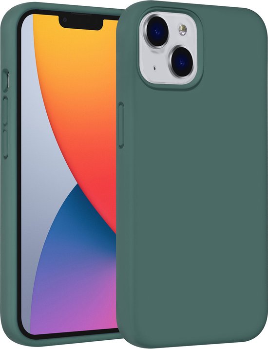UNIQ Accessory Apple iPhone 13 Groen Silicone Telefoonhoesje – Bescherm je Telefoon met Stijlvolle Back Cover.