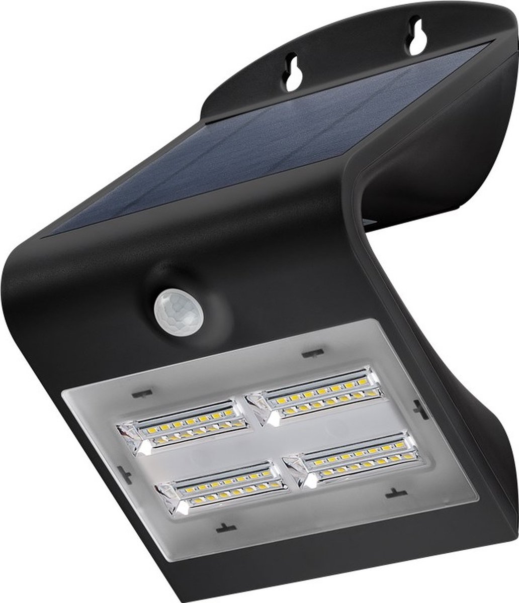 Goobay solar LED-wandlamp met bewegingssensor voor buiten - 3,2W / zwart