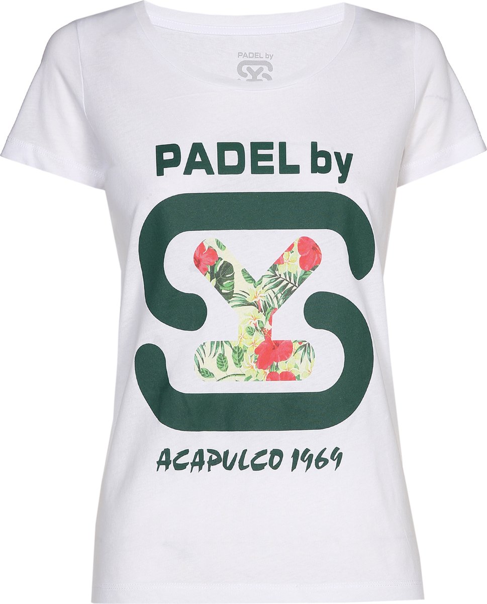PADELbySY - ACAPULCO 1969 - T-SHIRT LADIES - WHITE - SIZE S