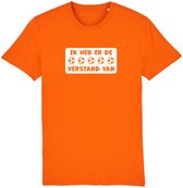 Ik heb er de ballen verstand van Rustaagh unisex t-shirt S - Oranje shirt dames - Oranje shirt heren - Oranje shirt nederlands elftal -  WK voetbal 2022 shirt - WK voetbal 2022 kleding - Nederlands elftal voetbal shirt